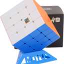 Bukefuno Moyu Meilong 4x4 M Magnetic Stickerless Speed Magic Cube MFJS MEILONG 4x4x4 m Magnetic Cubing Classroom 4x4 M Cube Magic Puzzle