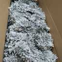 6FT Premium Artificial Christmas Tree, Snow Flocked Hinged Pine Tree w/1000+ Snowflake Branches, Solid Metal Stand for Holiday Decoration Indoor Outdoor Use (Green)