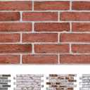 COMSTICKC 3D Faux Brick Wall Panels Peel and Stick, 12 Pcs 22.8" x 11.8", 30x40 CM