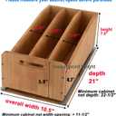 DINDON Pull Out Cabinet Organizer for Pans, Cookie Sheet, Bakeware, Cutting Board, Slide Out Kitchen Cabinet Storage Organizer Rack, 10.5''W X 21"D X 7.5"H, Wood