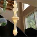 Modern Chandelier, Japanese Vertical Cotton Paper Pendant Lamp Chandelier Suspension Hanging Light with E27 Bulb(Height 240cm,Cold)