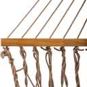 Original Pawleys Island Large Antique Brown DuraCord Rope Hammock – 13 ft. x 55 in., 2-Person, 450 lb Capacity, Oak Spreader Bar, Zinc-Plated Hardware, Handcrafted in the USA