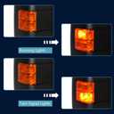AERDM Towing Mirrors Compatible with 1999-2016 Ford F250 F350 F450 F550 Super Duty Amber LED Turn Signal Light Side Mirrors Power Adjustable Heated glass Telescoping Driver Passenger Pair Set Black