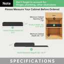 Pull out Cabinet Organizer, 2 pack, 20.5" Deep Heavy Slide out Drawers, Upgrade Three Triple-Slide Rail Systems, Expandable 12.8"-20.8" Roll out Shelf Storage for Kitchen Base Cabinet Organization
