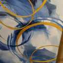 AJAZIKO Large Framed Canvas Wall Art Blue Abstract Wall Art Pictures for Living Room Bedroom Kitchen Office Decor 29x58 In Navy Gold Modern Paintings