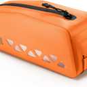 ROCKBROS Top Tube Bike Bag Waterproof Bike Frame Bag Lightweight Buckle Lock Design TPU Material Top Tube Bag Easy Install Cycling Top Tube Front Frame Pack 1L Capacity (Orange)