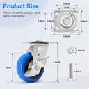W B D WEIBIDA 5 Inch Heavy Duty Casters Set of 4, Smooth Rolling Caster Design for Cart Wheels, 3500 LBS Industrial Grade Castors with Upgraded Thickened Bracket, Durable Castors (4 Brake)