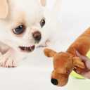 balacoo Squeaky Plush Dog Chew Toys for Puppies and Cats Interactive Sound Pet Toys Cartoon Sausage Dog Design 15.74X3.54X1.18In Soft Material Indoor Outdoor Play