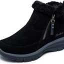 Skechers Women's Easy Going Cool Zip Boots (8, Black)