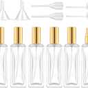 30 ml Glass Spray Bottle, 1 oz Perfume Bottles Empty, Glass Atomizer, Small Travel Atomizer Bottle Refillable (6 PCS, Gold)