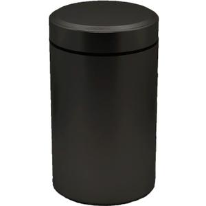 iSnuff Airtight Aluminum Storage Jar Portable Proof Container Bottle Multipurpose Storage Case Screw-top Lid Lock Odor for Spices, Coffee & Teas 140ml (Black)