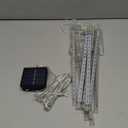 JMEXSUSS Solar Christmas Lights Outdoor, 8 Tube 144 LEDs Solar Meteor Shower Lights Outdoor, Hanging Blue Christmas Light for Tree Icicle Garden Yard Patio Gazebo Party Xmas Decor