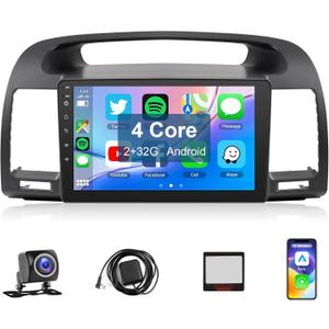 Leadfan Android Car Radio for Toyota Camry 2002 2003 2004 2005 2006 Stereo Upgrade with Wireless Carplay Android Auto 9'' HD Touchscreen Compatible with JBL Premium Audio WiFi BT GPS Navigation 2+32G