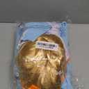 Mviz Adult Halloween Costume for Men 60s Outfit with White Sleeve Shirt Blue Pants Orange Scarf Blonde Wig Mystery Cosplay, Large, 