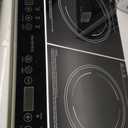 Double Induction Cooktop,1500W/1800W Portable Electric Stove,2 Large 8 Heating Coils,Independent Control,8/10 Temperature & Power Levels,3-hour Timer, Safety Lock