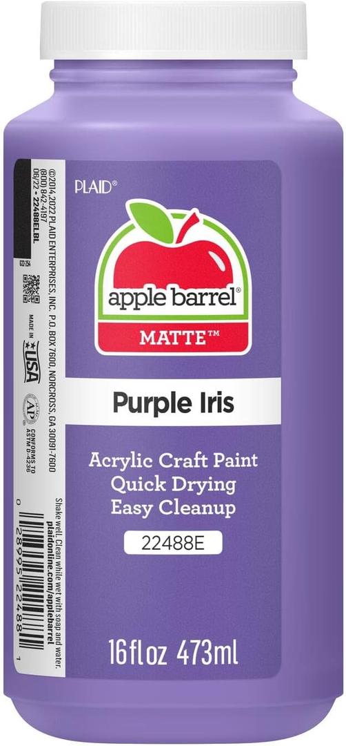 Apple Barrel Acrylic Paint, 16 oz, Purple Iris