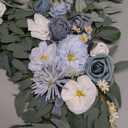 Faux Flower Swag Set of 2 for Wedding Welcome Signs Floral Swag Wedding Reception Ceremony Signs Decor (Blue)
