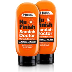 Nu Finish Car Scratch Remover, Scratch Removal for Cars Eliminates Paint Scrapes, Scuffs, Haze and Swirls on Cars, Boats and Motorcycles, 6.5 Oz, White (Pack of 2)