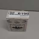 Farmhouse Salt and Pepper Shakers Set, a cute black and white premium glass shakers with stainless steel lids in a black metal holder, perfect for adding a vintage kitchen decor charm, great as a gift