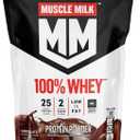 Muscle Milk 100% Whey Protein Powder, Chocolate, 5 Pound, 66 Servings, 25g Protein, 2g Sugar, Low in Fat, NSF Certified for Sport, Energizing Snack, Workout Recovery, Packaging May Vary (EXP 07/17/26)