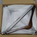 ABHENG Solid Wood Suit Hangers, 10 Pack, Coat Hangers with Non Slip Trouser Bar, 360 Swivel Hook, Heavy Duty Wide Hangers for Suit, Coat, Jacket, Trousers, Pants,17.3" W x 9", Dark Walnut 