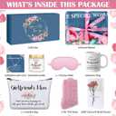 10 Pcs Gifts for Boyfriend's Girlfriend's Mom Future Mother in Law Basket Women Birthday Mothers Day Gift Set Include Blanket Necklace Candle Mug Socks(Girlfriend's Mom)