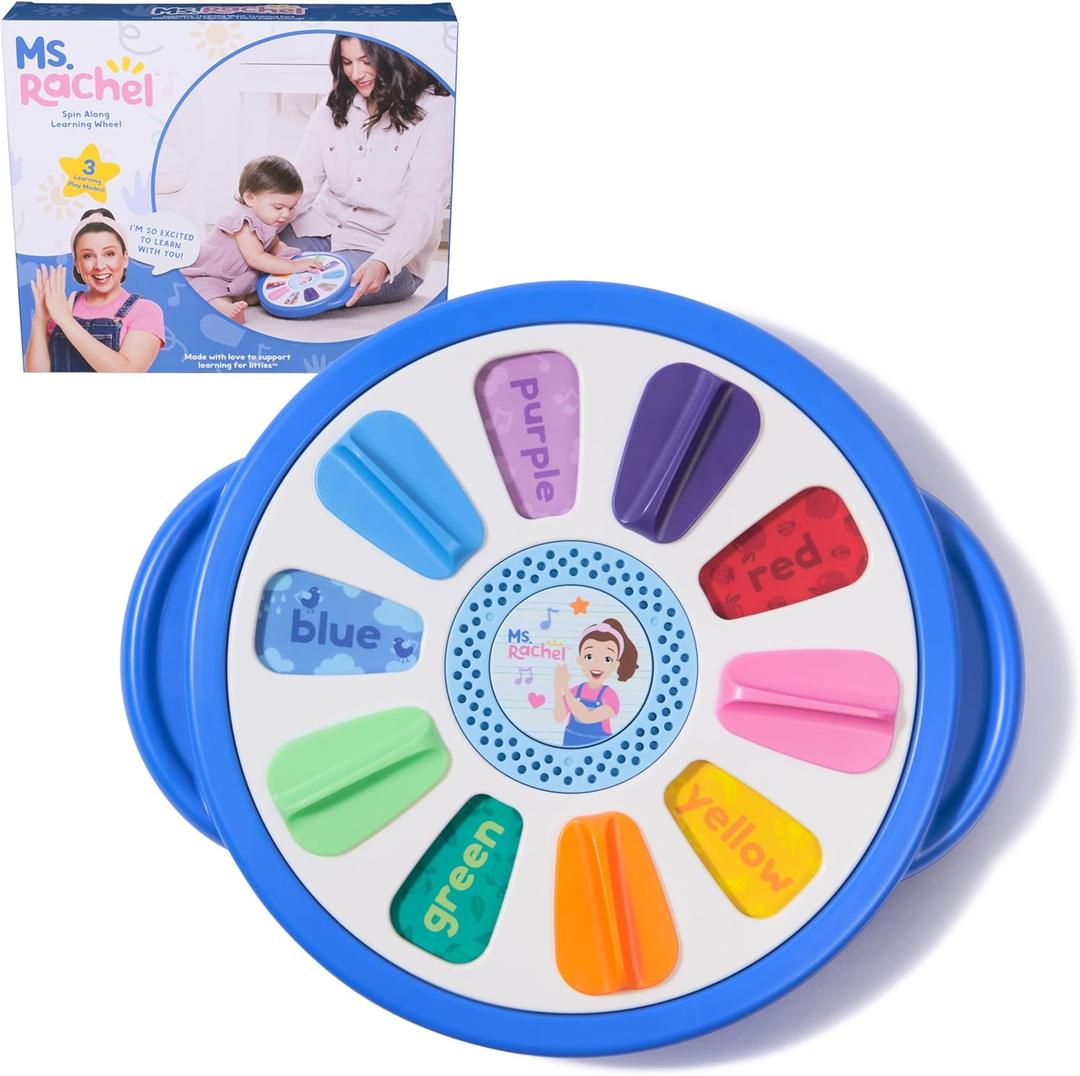 Ms. Rachel Official Spin Along Learning Wheel with 3 Learning Play Modes, Educational Toys & Toddler Toys for Girls & Boys Ages 1-3+