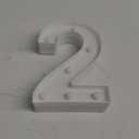 Pooqla Decorative Led Light Up Number Letters, White Plastic Marquee Number Lights Sign Party Wedding Decor Battery Operated Number (2)