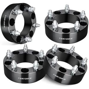 EVIL ENERGY 5x5.5 Wheel Spacers 2 inch Compatible for Ford F-150 1975-1996,Jeep CJ7 1976-1986,Dodge Ram 1500 1994-2001, 5x139.7 mm 5 Lugs 108 mm Hub Bore 1/2x20 Studs Black, Not Hubcentric