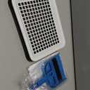 Fhiny Guinea Pig Litter Box, Small Pet Potty Training Chinchilla Bedding Litter Pan with Disposable Cage Liners & Cleaning Broom Cage Accessories for Young Guinea Pig Chinchilla (Black)