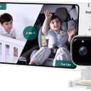 BABELIO Wireless Baby Car Camera with 5" HD Night Vision, Battery-Powered Rear Facing Car Seat Monitor for Kids and Pet, Easy Install 360 Rotatable Backseat Mirror, Newborns Travel Essentials Gifts