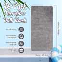 SmoothNovelty 16 Pack Microfiber Bath Towels Bulk 27'' x 60'' Oversized Size Bath Towel Highly Absorbent Extra Large Soft Drying for Beach Shower Summer Salon Sport Gym Party (Wheat,Light Grey)