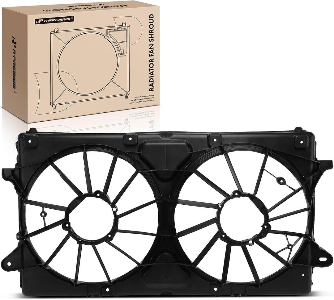 A-Premium Radiator Cooling Fan Shroud Compatible with Chevrolet & GMC