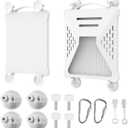 ACOVE Suction Car Cup Mount for Starlink-Mini,2-in-1 Satellite Dish Mounts Protective Silicone Case & Strong Suction Cup Stable Satellite Signal with Hook & Handle for Car Window/RVs/Road Trips,White