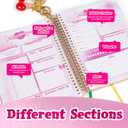 GIRL MATH Undated Planner with Hourly Time Slots for Women with Custom Pen and Stickers - Daily, Monthly and Weekly Planners for It Girls - Cute Girly Daily Agenda - Work Planner Organizer To Do List Notebook That Easily Organizes Your Tasks to Boost Productivity- 7"x9" (BOWS COVER)