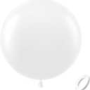 Bezente Pearl White Giant Balloons 36 Inch - 8 Pack Jumbo Ivory Balloons Large Round Pearlescent White Latex Balloons for Christmas Anniversary Wedding Baby Shower Birthday Party Decorations (04-white-a22)