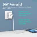 40W Dual-Port USB C Charger - Charge Two Devices Simultaneously, 20W Per Port, Compact and Safe - Compatible with iPhone 14/13/12, iPad, Samsung Galaxy, Google Pixel, AirPods Pro, and More