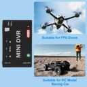 Mini FPV DVR Recorder Module - NTSC/PAL Video & Audio Capture with Built-in Battery & 32GB TF Card Support, Aluminum Shell for Drones & RC Cars