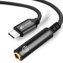 USB C to 1/4" Audio Cable, USB-C to 1/4" Female TRS Audio Cable, USB Type-C to 6.35mm Stereo Output Cord Adapter. Gold Plated 1 Feet