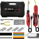 RX WELD 2 in 1 Plastic Welder Kit, 400PCS PCS Hot Staples & Rods for Repair, Professional Welding Gun for Car Bumper, Kayak, ABS, PP, PE, Plastic Toys & DIY (110V)