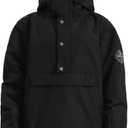 GSOU SNOW Women Ski Jacket Snow Coat Waterproof Windproof Snowboarding Jacket Coat Insulated Warm Winter (Black, L)