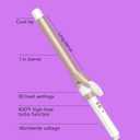 Conair Double Ceramic 1-Inch Long Barrel Curling Iron, 1-Inch Barrel Creates Classic Curls to Loose Waves, Hair Curler for Use on Short, Medium, & Long Hair, White/Rose Gold