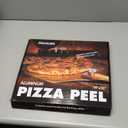 Pizza Peel Aluminum Pizza Spatula, Metal Pizza Paddle(14inx 16in) with Rocker Cutter Foldable Wood Handle, [Storage bag included], for Family Pizza Oven Baking Pizza, Dough, Bread & Pastry