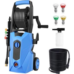 Electric Pressure Washer 4800 PSI 2.8 GPM Power Washers Electric Powered with 33ft Pressure Hose, 4 Nozzle and Foam Cannon, powerwashers for Home, Cars, Fences, Patio, Upgraded Blue