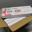 Exit Sign with Battery Backup,Commercial Exit Signs, Red Emergency Exit Light,Combo for Business,Dual-Sided, UL Certified, 120V/277V AC,4 Pack (White Housing+Red Letter)