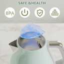 Evoloop Electric Tea Kettle, 1500W /1.0L Hot Water Boiler Heater Pot, Retro Small Electric Kettle, 100% Stainless Steel BPA Free Electric Teapot, Auto Shut-Off & Boil-Dry Protection