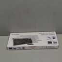 Wireless Keyboard and Mouse Ultra Slim Combo, TopMate 2.4G Silent Compact USB 2400DPI Mouse and Scissor Switch Keyboard Set with Cover, Batteries Included, for PC/Laptop/Windows/Mac - White