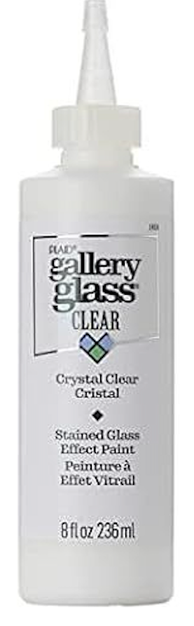 Gallery Glass Stained Glass Paint, Crystal Clear 8 fl oz Stained Glass Paint Perfect For DIY Arts And Crafts Paint Projects, 19699 