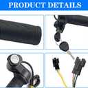 Full Twist Throttle Grip for Ebike 3 Pin,Electric Bike Throttle with Key Ignition, Universal Plug and Play Throttle for Upgrading Electric Scooter Trike Accessories Universal Voltage