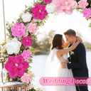 Giant Paper Flowers Artificial Large Paper Flower Decoration for Handcrafted Wall Backdrop Christmas Mexican Wedding Graduation Bridal Shower Birth Party Supplies(Pink Gradient,18 Pcs)